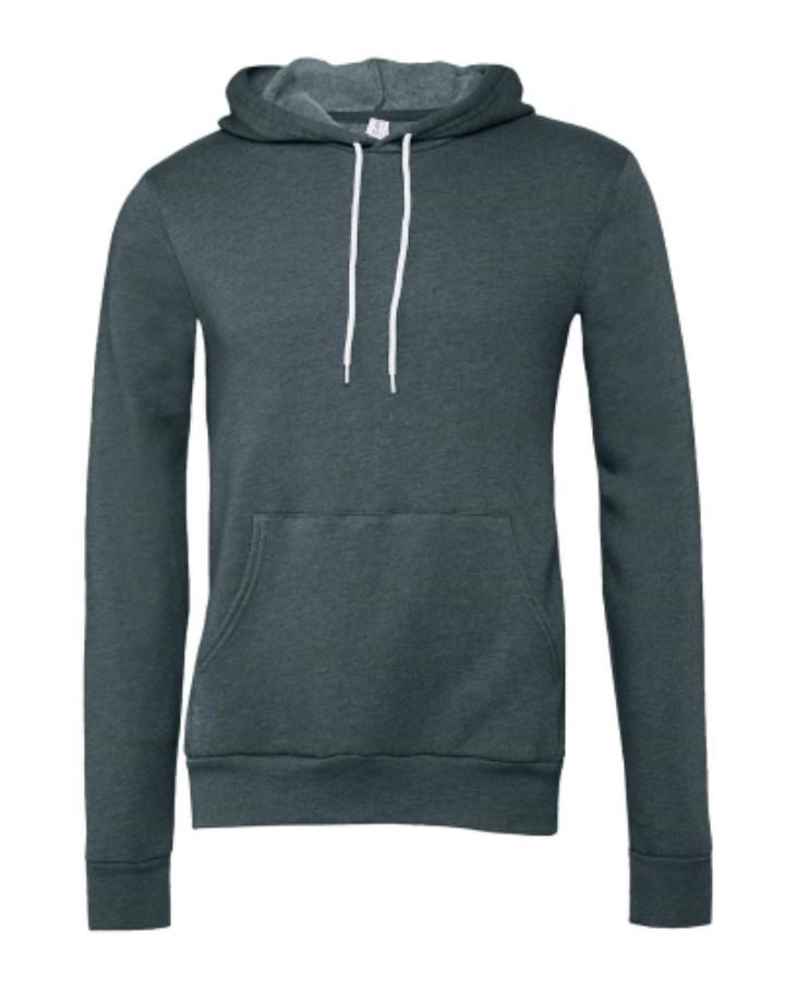 BELLA + CANVAS Sponge Fleece Hoodie Close Up Detail