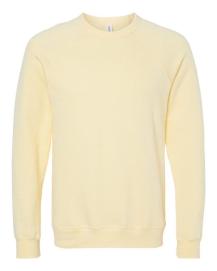 BELLA + CANVAS Sponge Fleece Raglan Crewneck Sweatshirt Additional Angle