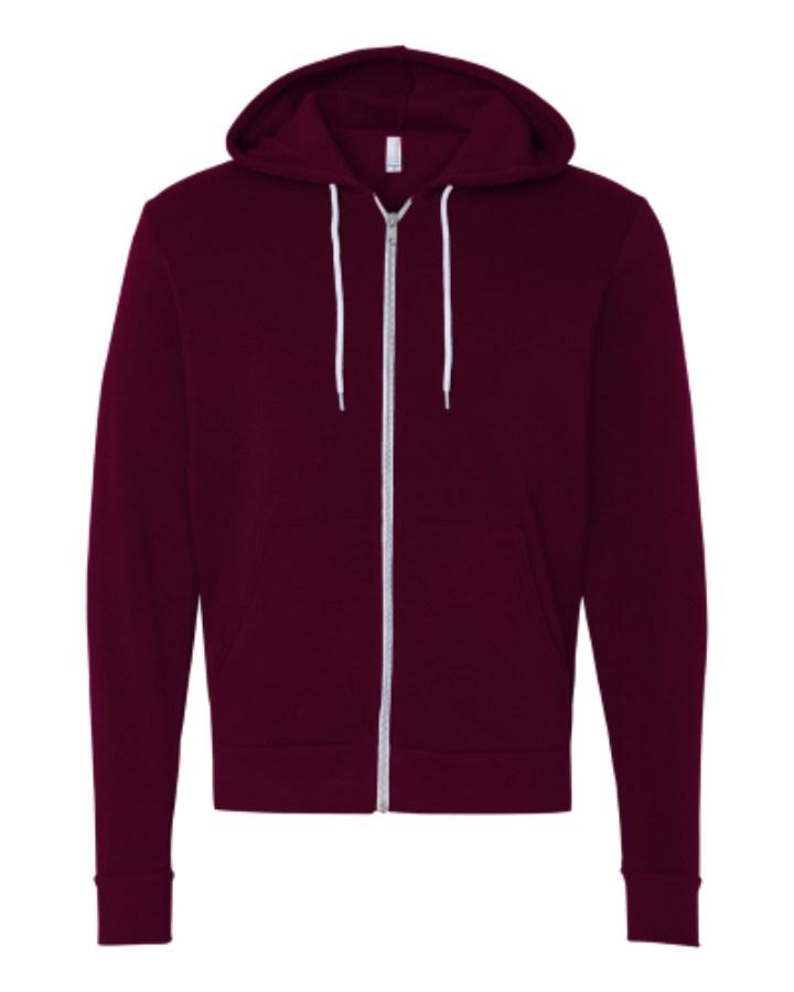 BELLA + CANVAS Sponge Fleece Full-Zip Hoodie Alternate View