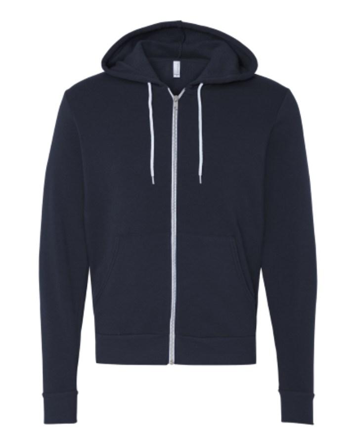 BELLA + CANVAS Sponge Fleece Full-Zip Hoodie Perspective View