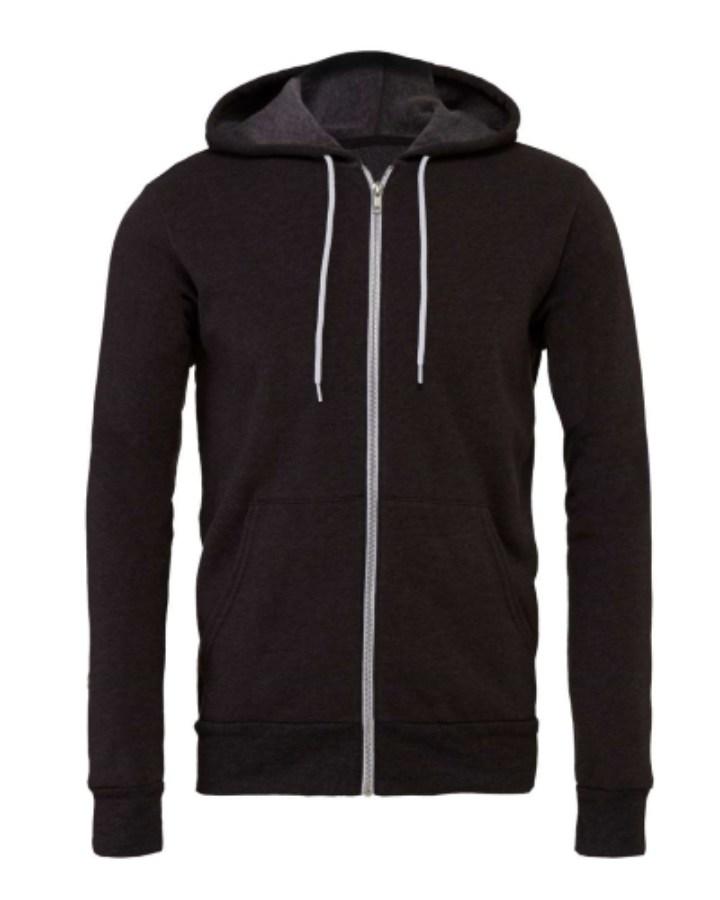 BELLA + CANVAS Sponge Fleece Full-Zip Hoodie Additional Angle