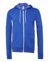 BELLA + CANVAS Sponge Fleece Full-Zip Hoodie Perspective View