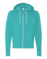 BELLA + CANVAS Sponge Fleece Full-Zip Hoodie Feature Close-up