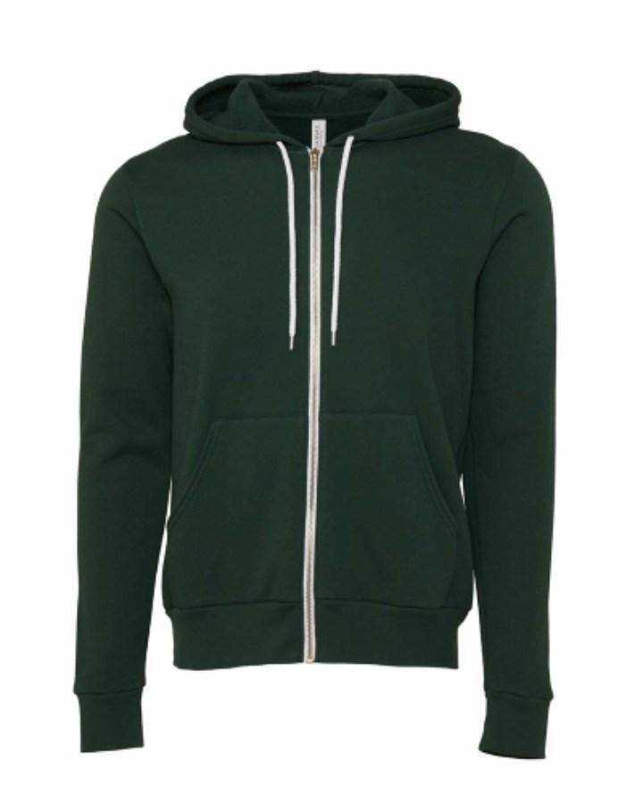 BELLA + CANVAS Sponge Fleece Full-Zip Hoodie Additional Angle