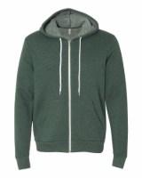 BELLA + CANVAS Sponge Fleece Full-Zip Hoodie Feature Close-up