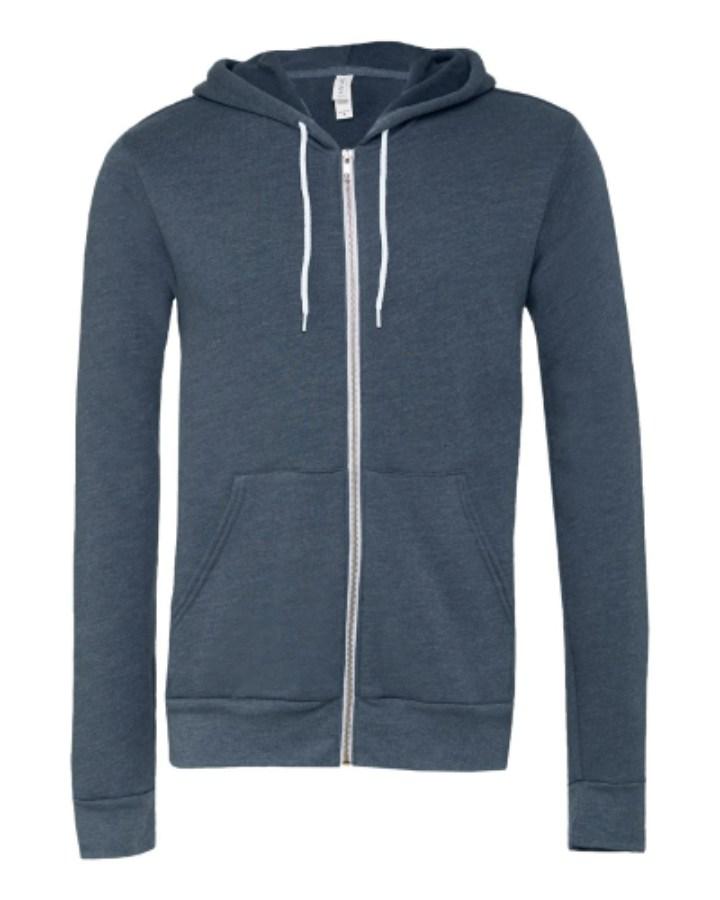BELLA + CANVAS Sponge Fleece Full-Zip Hoodie Additional Angle