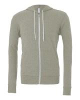 BELLA + CANVAS Sponge Fleece Full-Zip Hoodie Feature Close-up