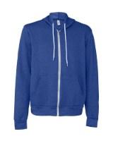 BELLA + CANVAS Sponge Fleece Full-Zip Hoodie Close Up Detail