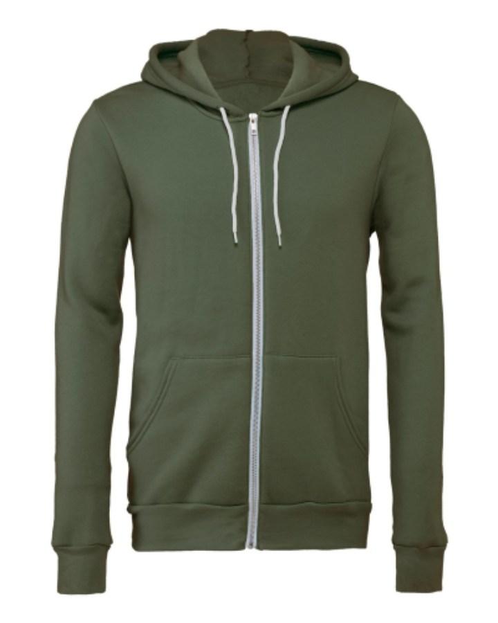 BELLA + CANVAS Sponge Fleece Full-Zip Hoodie Alternate View