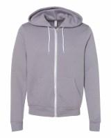 BELLA + CANVAS Sponge Fleece Full-Zip Hoodie Perspective View