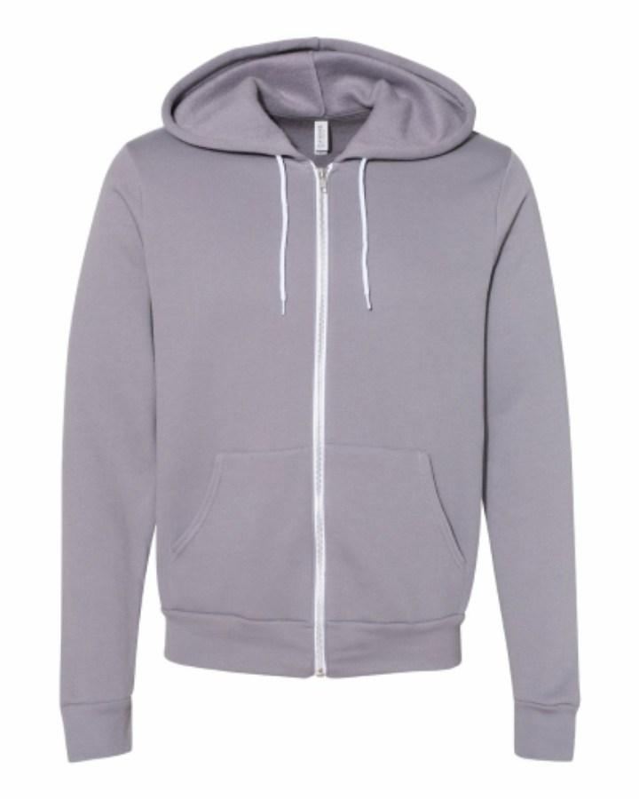 BELLA + CANVAS Sponge Fleece Full-Zip Hoodie Perspective View