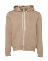 BELLA + CANVAS Sponge Fleece Full-Zip Hoodie Feature Close-up