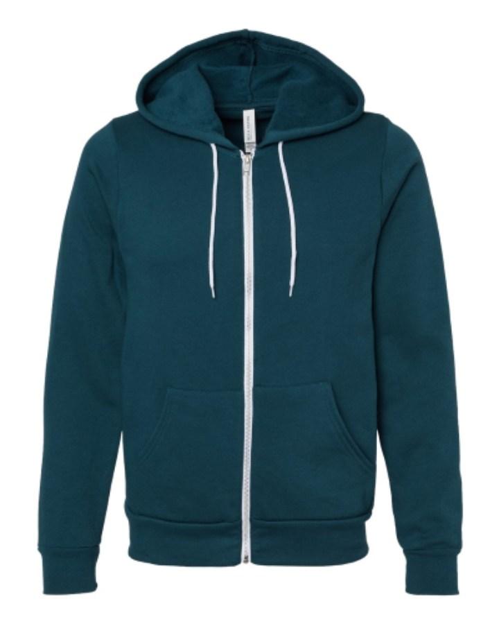 BELLA + CANVAS Sponge Fleece Full-Zip Hoodie Additional Angle