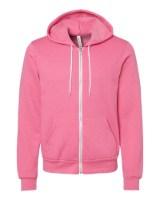 BELLA + CANVAS Sponge Fleece Full-Zip Hoodie Feature Close-up