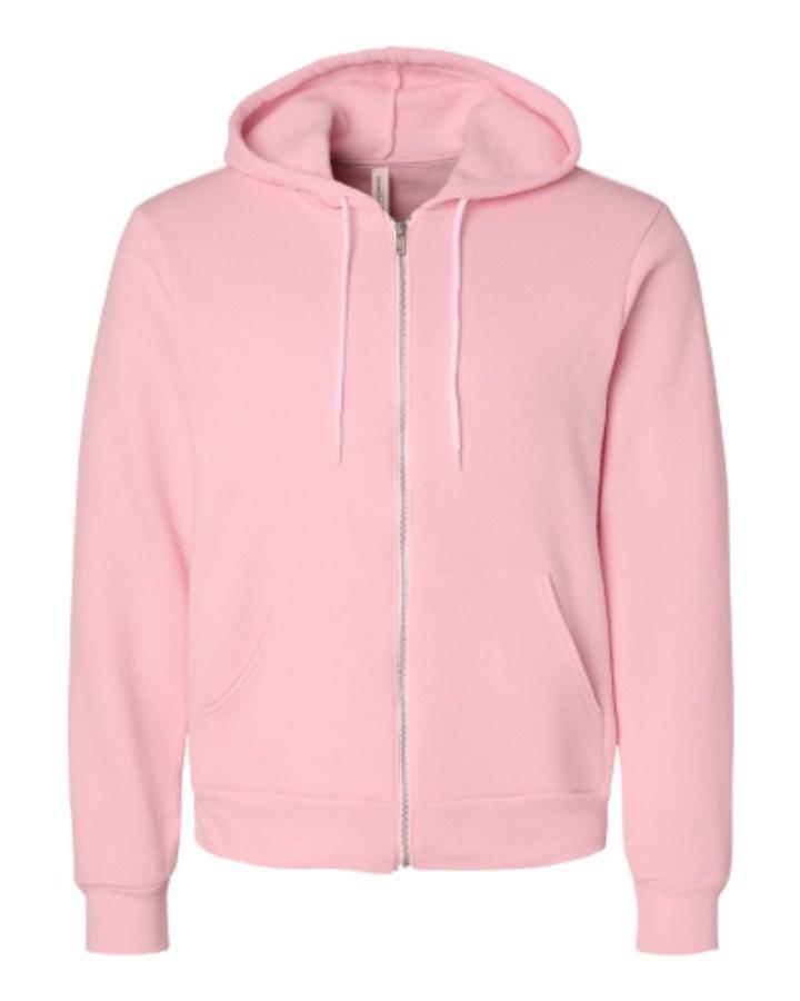 BELLA + CANVAS Sponge Fleece Full-Zip Hoodie Perspective View