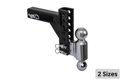 Picture of Buyers Adjustable Dual Ball Hitch with 2in and 2 5/16in Towing Balls for 2in Hitch Receivers