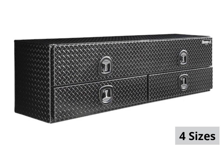 Picture of Buyers Topsider Gloss Black Diamond Tread Aluminum HD Flatbed Contractor w/Lower Drawers