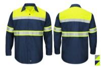 Picture of Red Kap Hi-Visibility Colorblock Ripstop Long Sleeve Work Shirt