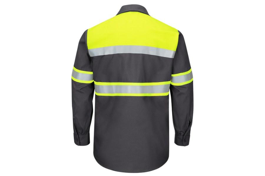 Picture of Red Kap Hi-Visibility Colorblock Ripstop Long Sleeve Work Shirt