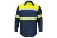 Picture of Red Kap Hi-Visibility Colorblock Ripstop Long Sleeve Work Shirt