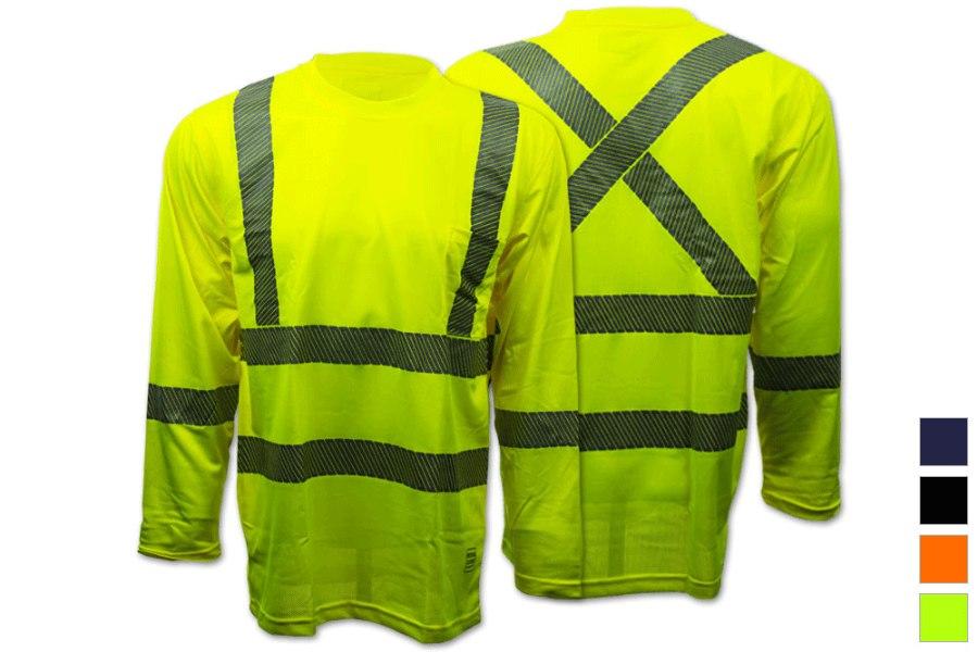 Picture of Tough Duck Safety Long Sleeve Safety Segmented Stripes T-Shirt