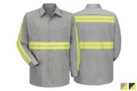 Picture of Red Kap Enhanced Visibility Long Sleeve Cotton Work Shirt