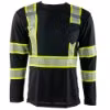 Picture of Portwest Iona Plus Black Long Sleeve T-Shirt