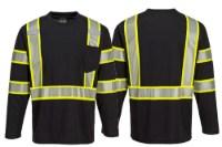 Picture of Portwest Iona Plus Black Long Sleeve T-Shirt