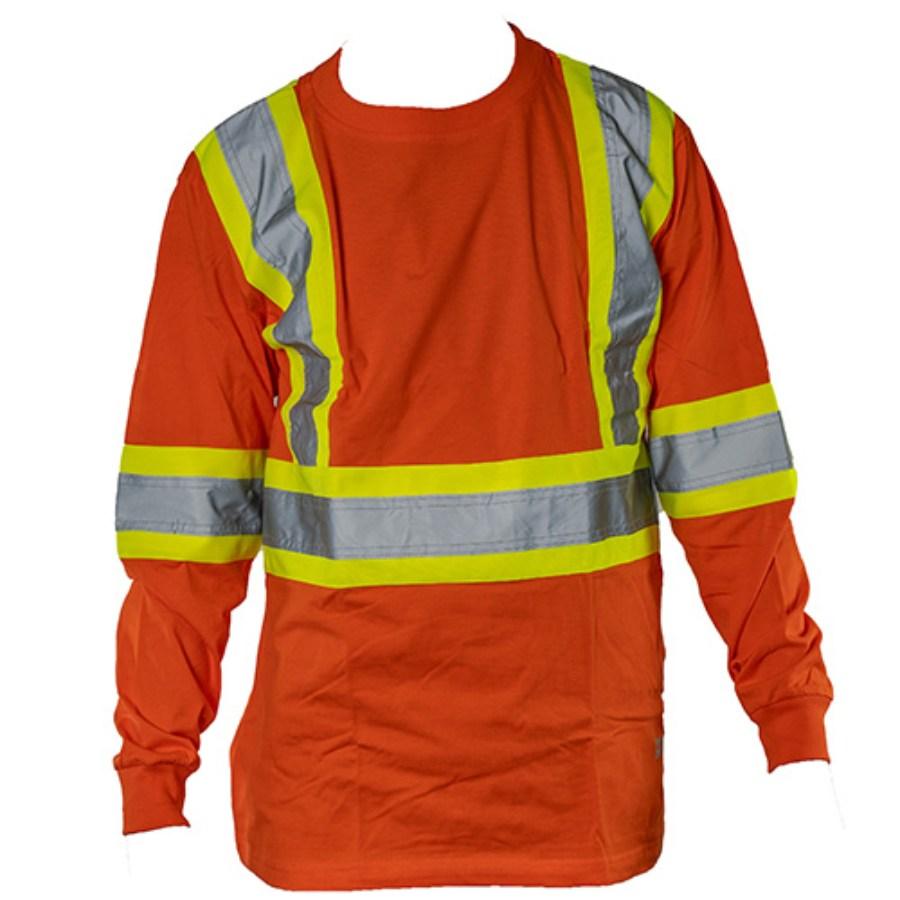 Tough Duck Safety Long Sleeve Cotton T-Shirt Additional Angle