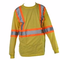 Tough Duck Safety Long Sleeve Cotton T-Shirt Alternate View