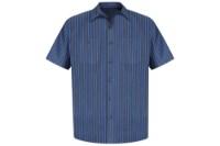 Picture of Red Kap Men's Short Sleeve Industrial Stripe Work Shirt