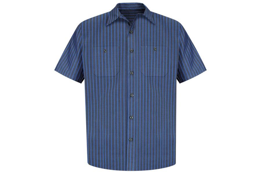 Picture of Red Kap Men's Short Sleeve Industrial Stripe Work Shirt