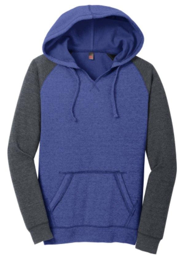 Picture of District Women's Lightweight Fleece Raglan Hoodie