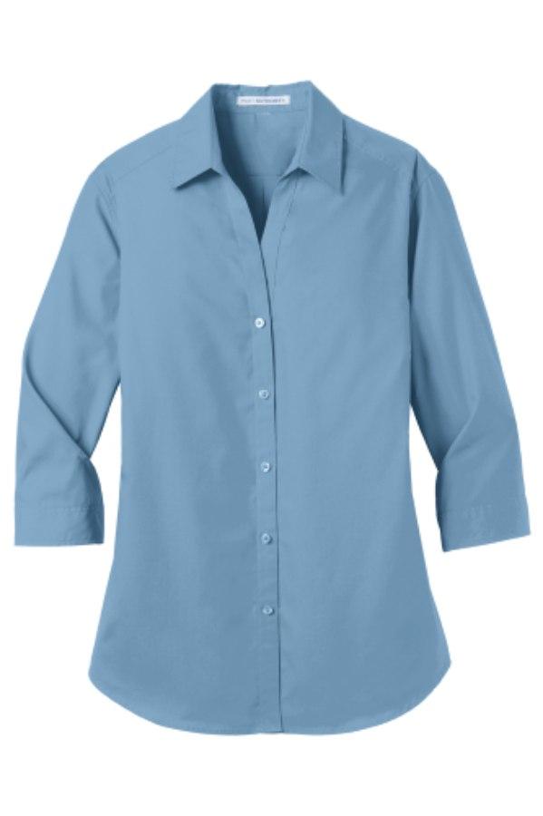 Picture of Port Authority Women's 3/4-Sleeve Carefree Poplin Shirt