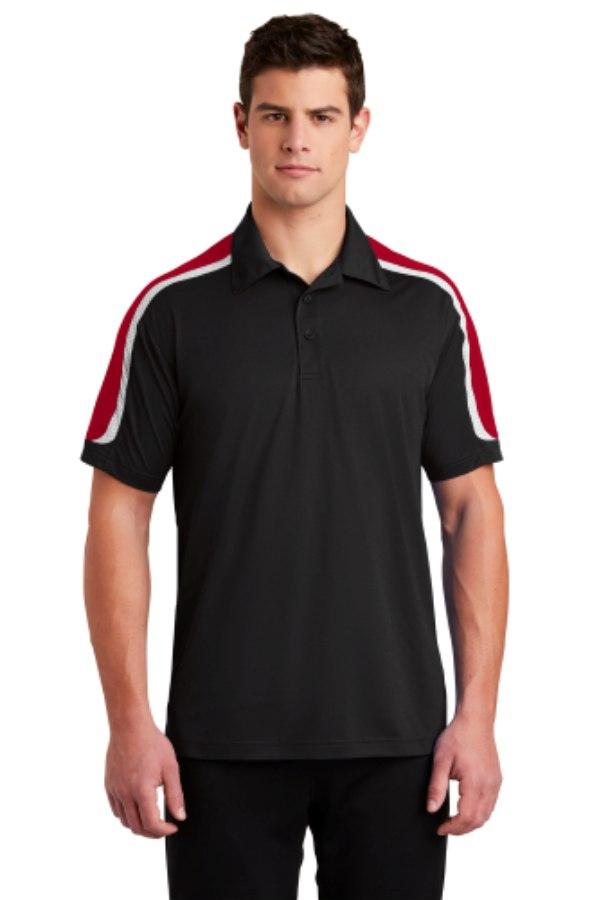 Picture of Sport-Tek Tricolor Shoulder Micropique Sport-Wick Polo