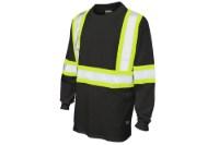 Tough Duck Safety Long Sleeve Cotton T-Shirt Close Up Detail
