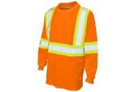 Tough Duck Safety Long Sleeve Cotton T-Shirt Perspective View