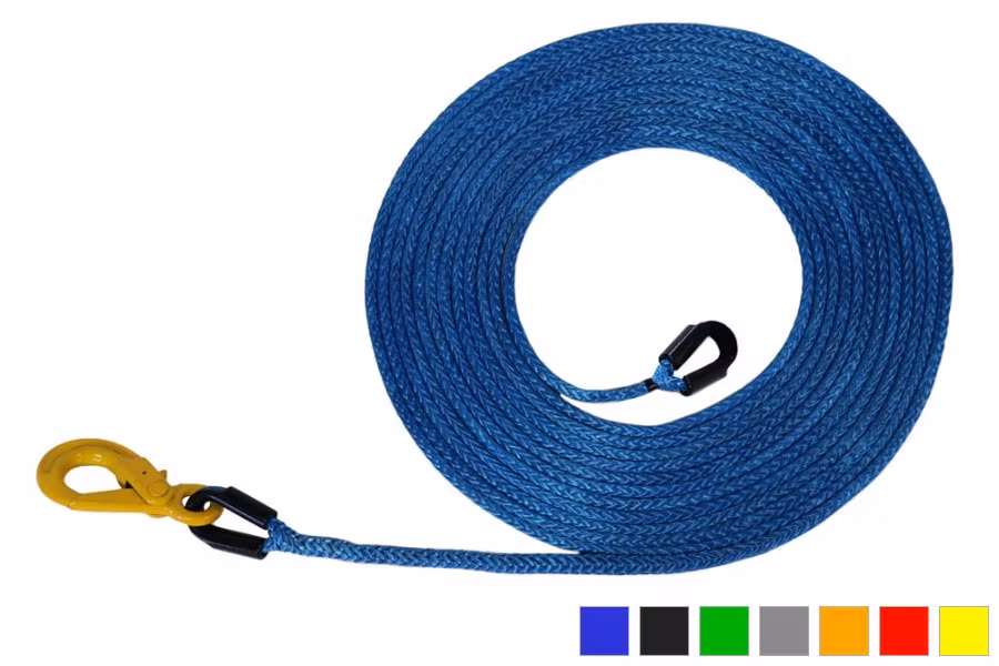 Picture of Amsteel-Blue Light Duty Synthetic Rope Extensions with Self-Locking Hook and
Thimble | 5/16"-1/2"