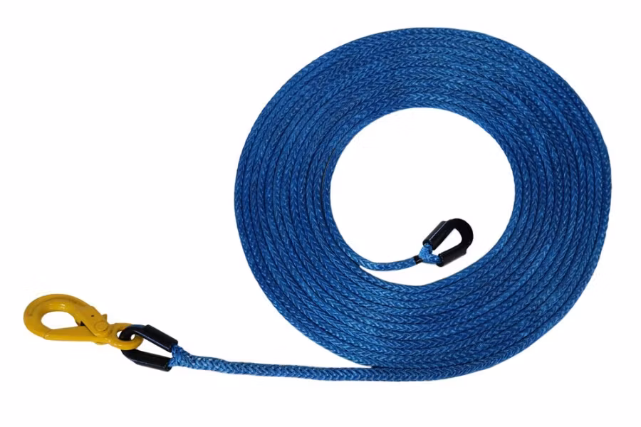 Picture of Amsteel-Blue Light Duty Synthetic Rope Extensions with Self-Locking Hook and
Thimble | 5/16"-1/2"