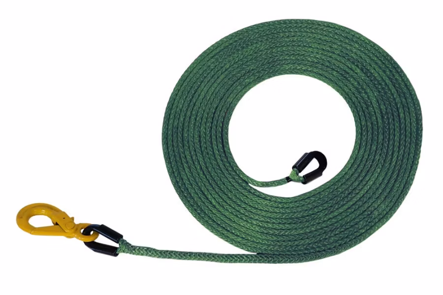 Picture of Amsteel-Blue Light Duty Synthetic Rope Extensions with Self-Locking Hook and
Thimble | 5/16"-1/2"