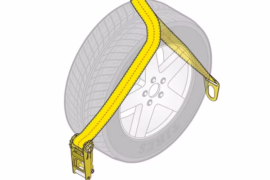 Picture of B/A Products Wheel Lift Tie-Down Strap with Grab Plate