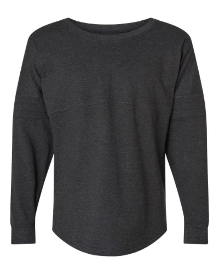 Boxercraft Women's Pom Pom Long Sleeve Jersey T-Shirt Perspective View