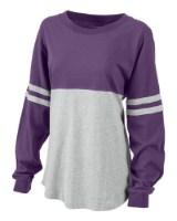 Boxercraft Women's Pom Pom Long Sleeve Jersey T-Shirt Feature Close-up