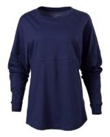 Boxercraft Women's Pom Pom Long Sleeve Jersey T-Shirt Close Up Detail