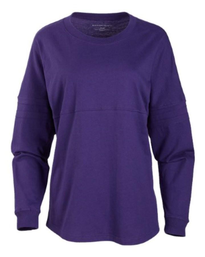 Boxercraft Women's Pom Pom Long Sleeve Jersey T-Shirt Alternate View