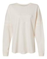 Boxercraft Women's Pom Pom Long Sleeve Jersey T-Shirt Perspective View