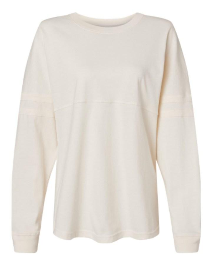 Boxercraft Women's Pom Pom Long Sleeve Jersey T-Shirt Perspective View