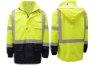 Picture of GSS Safety Premium Class 3 Hooded Rain Jacket with Black Bottom