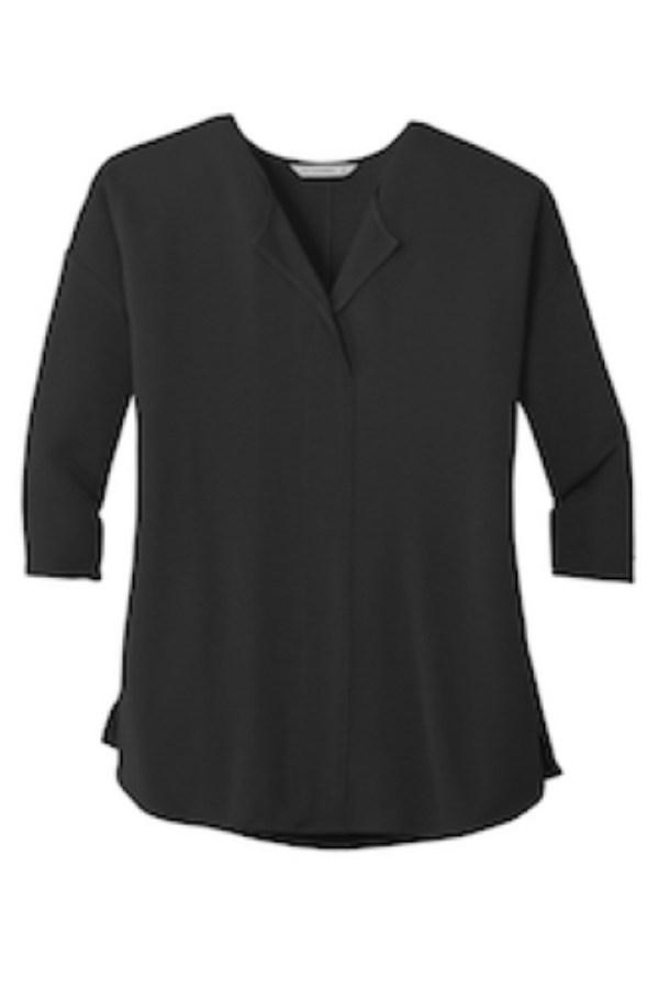Picture of Port Authority Ladies Concept 3/4-Sleeve Soft Split Neck Top