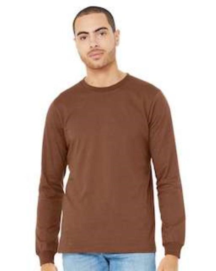 BELLA + CANVAS Jersey Long Sleeve Tee Feature Close-up